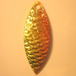 Special Painted, Willow Leaf Size 3.5, Orange and Chartreuse