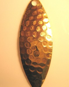 Willow Leaf Size 4, Hammered Gold, Plate